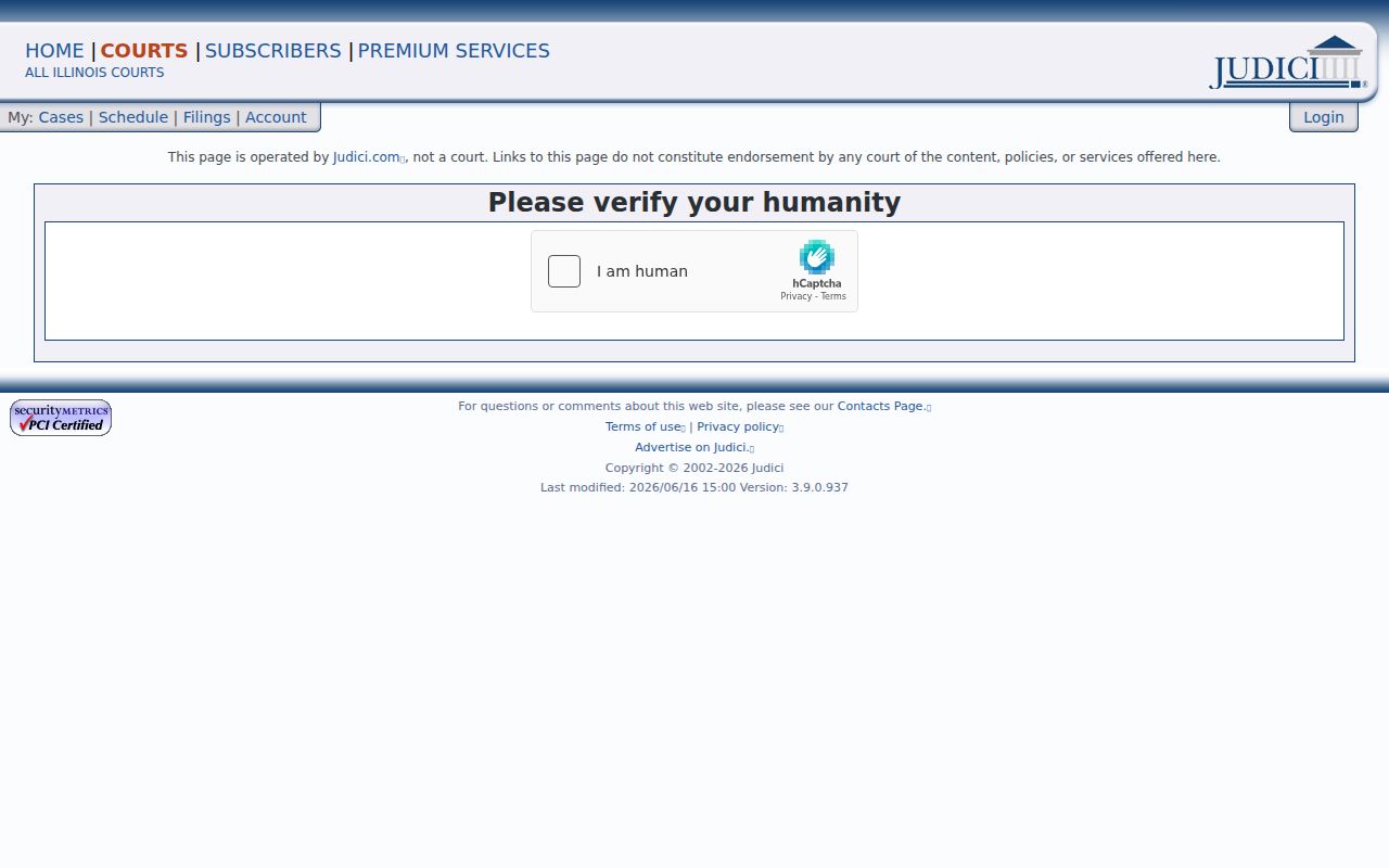 Putnam County Judici criminal case search interface