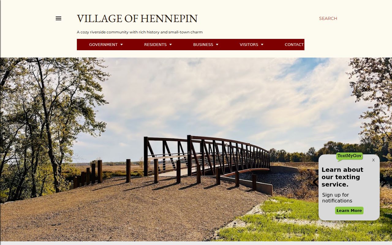 Hennepin criminal records routing on the official village website
