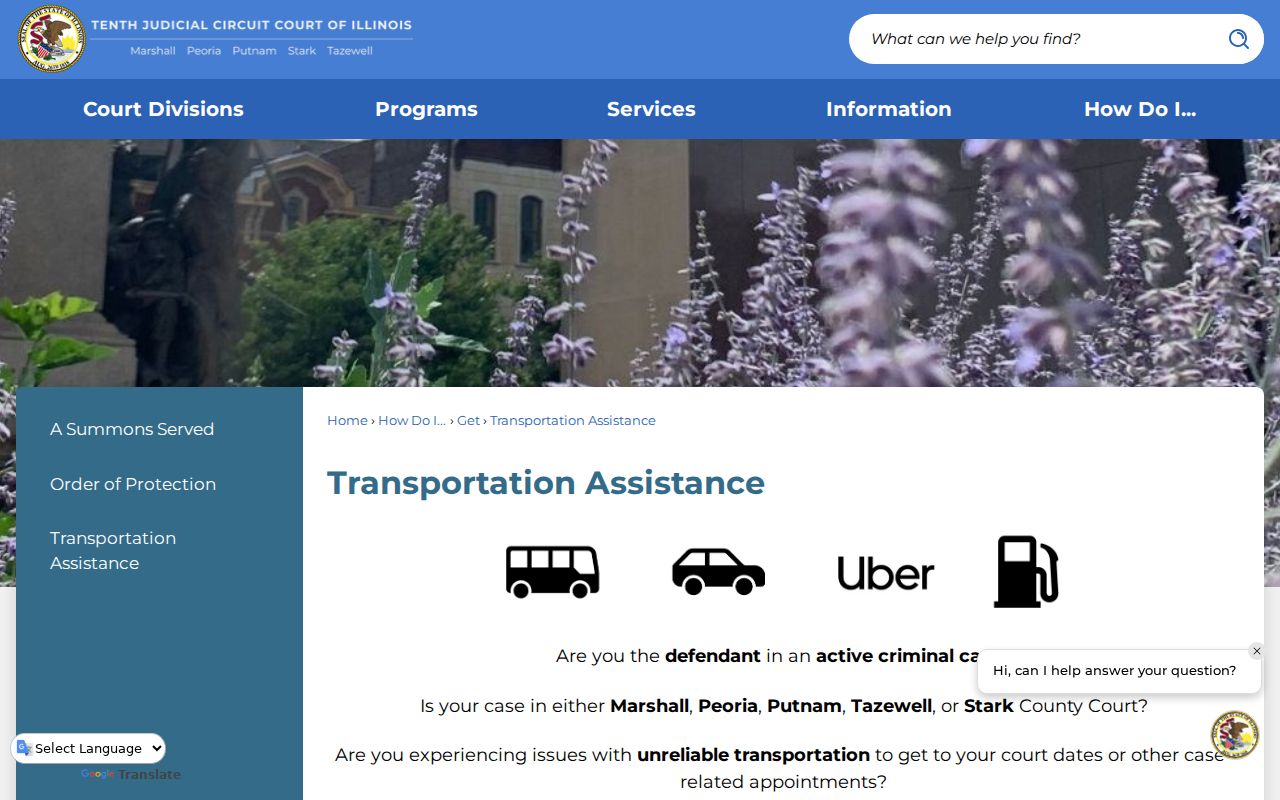 Hennepin criminal court transportation assistance information