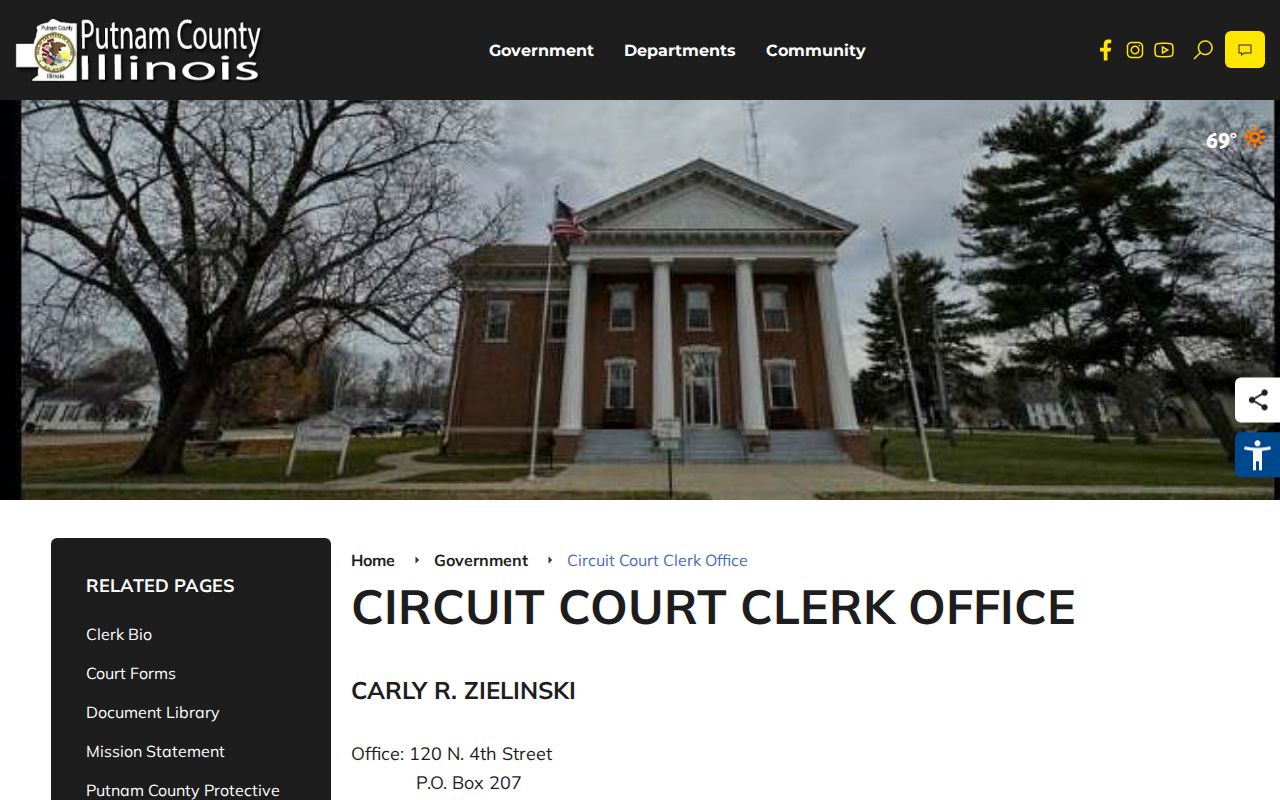 Putnam County criminal history Circuit Clerk contacts
