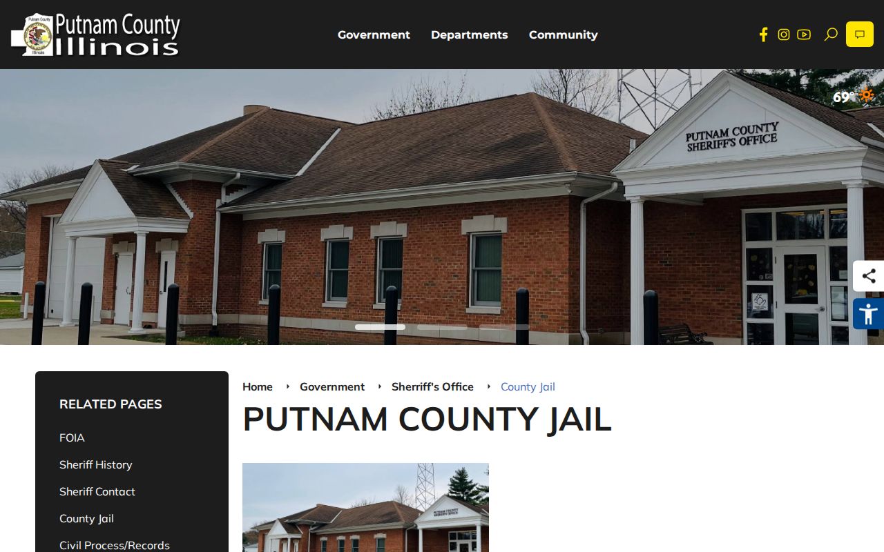 Putnam County criminal history county jail information page