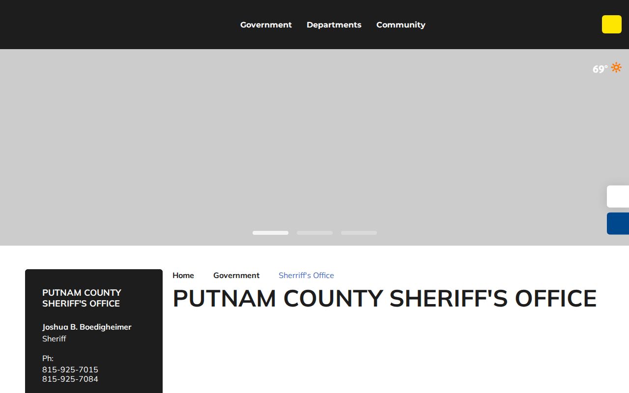 Putnam County criminal history sheriff records office