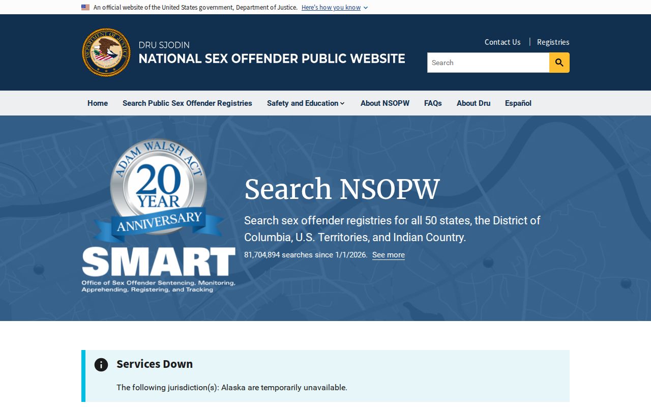 Putnam County sex offender check using the national NSOPW interface